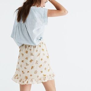 Madewell Silk Meadow Wrap Skirt